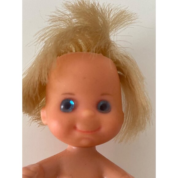 Mattel SUNSHINE FAMILY BABY Doll Yellow Diaper 3IN Vintage 1973 - Picture 2 of 6